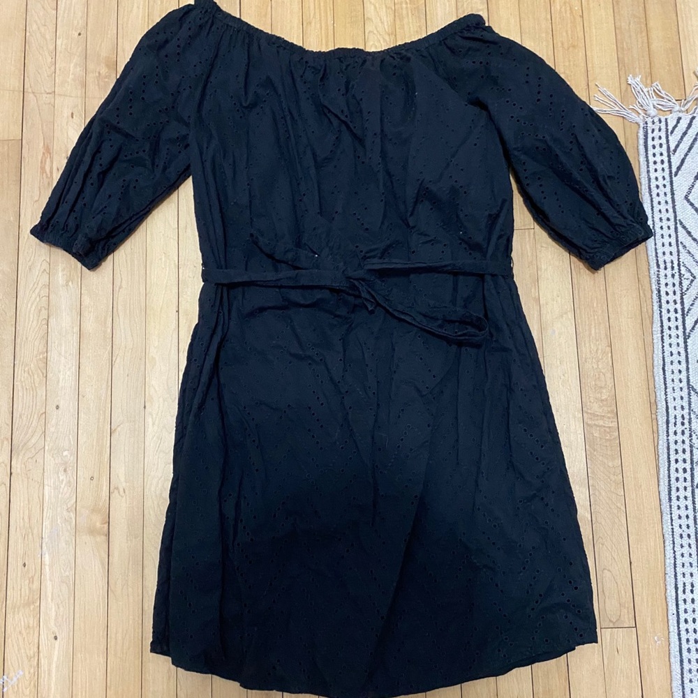 Off the Shoulder Black Dress